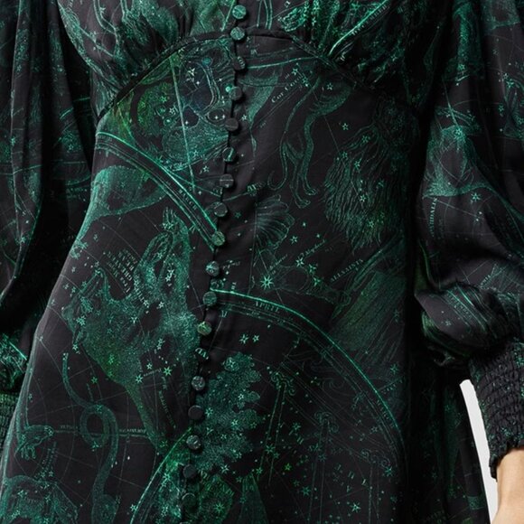 All Saints Auden Dress Jewel Green (UK color) US size 6 NWT - Picture 4 of 6